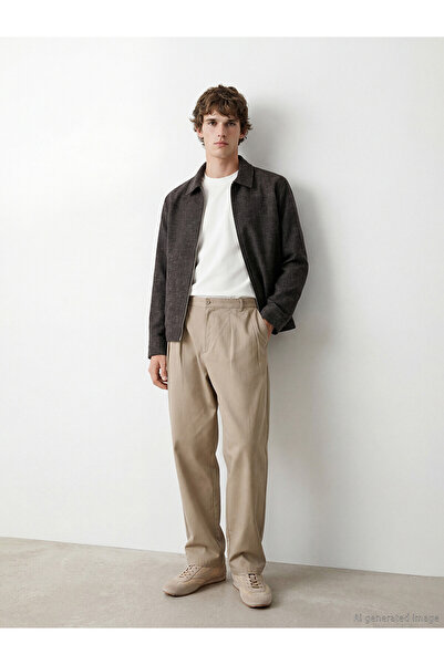 LC Waikiki Nevavm Comfortable Fit Men's Pleated Trousers with a Difference