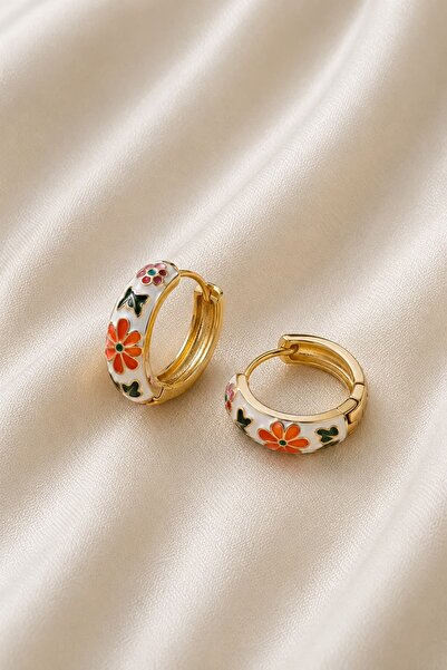 Yeblin White Enamel Earrings