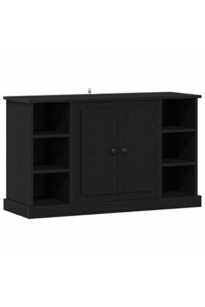vidaxl Bufet Stejar Negru 100 x 35,5 x 60 cm Lemn compozit