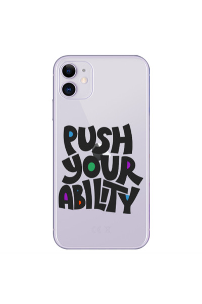 Other Apple iPhone 11 Push Your Ability Transparent Silicone TPU Θήκη