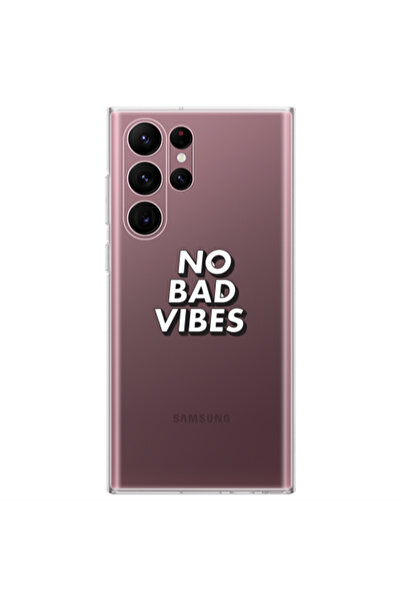 Other Samsung S22 Ultra No bad vibes Transparent Silicone TPU Θήκη