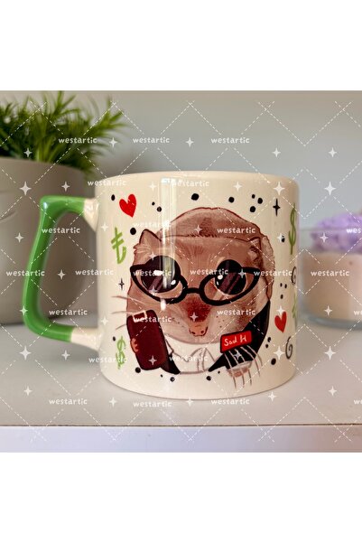 westartic Sad Üzgün Hamster - Meslek: Satış Danışmanı (Sales Consultant) Kupa...