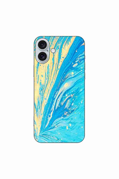 OEM Husa compatibila cu Apple iPhone 16 Plus Silicon Gel Tpu Model Aqua Bloom