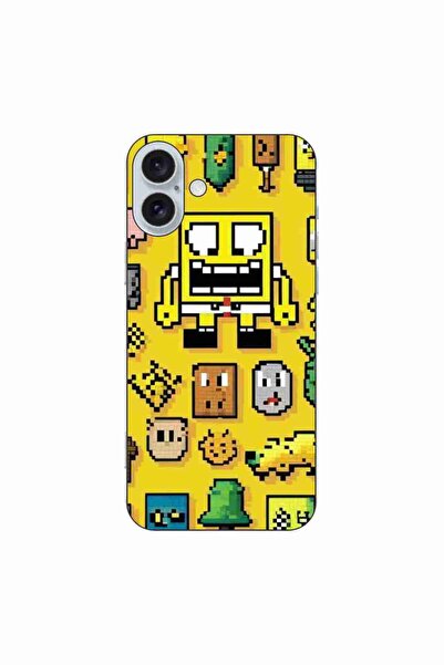 OEM Husa compatibila cu Apple iPhone 16 Plus Silicon Gel Tpu Model Pixel Art ...