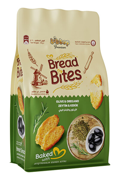 Bread Bites Zeytin & Kekik Aromalı Ekmek Kıtırı 70g
