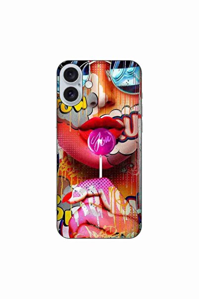 OEM Husa compatibila cu Apple iPhone 16 Plus Silicon Gel Tpu Model Pop Art Lo...