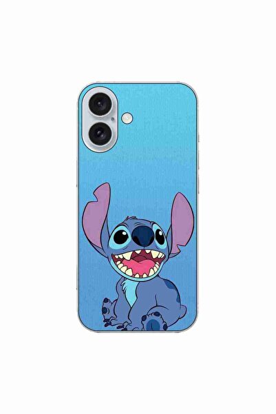 OEM Θήκη συμβατή με Apple iPhone 16 Σιλικόνης Gel TPU με σχέδιο ραφής Μπλε