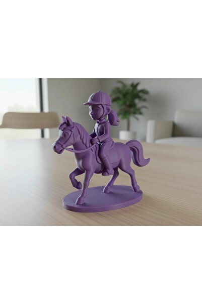 OEM Decorative Figurine Horse Rider, Cartoon Style Design, 3D Printed
