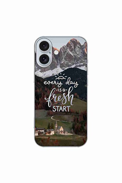 OEM Husa compatibila cu Apple iPhone 16 Silicon Gel Tpu Model Mesaj Fresh Start