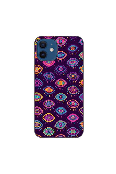 OEM Case compatible with Apple iPhone 12 Silicone Gel Tpu Tribal Eyes Pattern