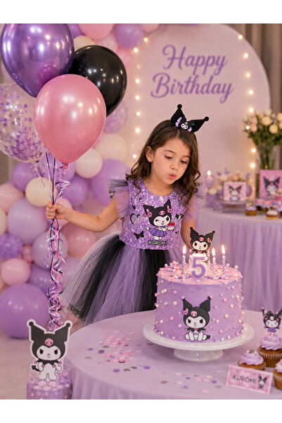 Size Kids Kuromi Dream Tütü Kız Çocuk Doğum Günü ve Parti Elbisesi