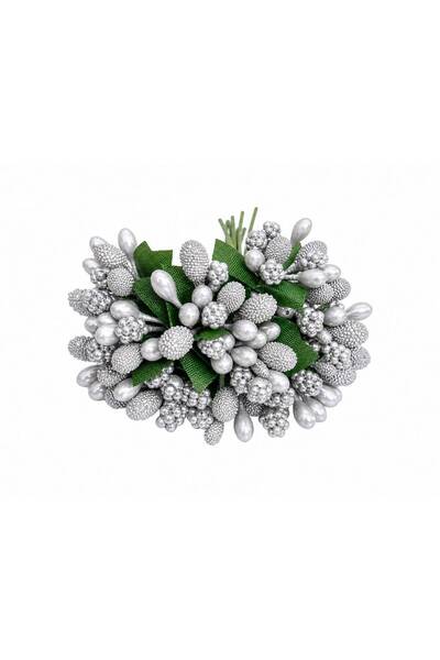OEM Artificial Stamens 12 strands Silver