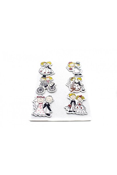 OEM Wooden Ornaments Bride and Groom 6/ Top Bottom Set