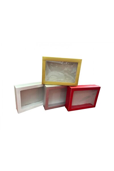 OEM Cutie Carton Cu Fereastra Acetofan 35x25x8cm-3cm 12/set Auriu