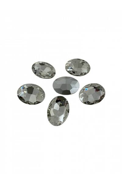 OEM Oval Crystal Beads 100/ Top Bottom Set 13x25 mm