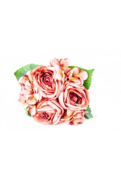 OEM Flori Artificiale Buchet Trandafiri Si Hortensie Corai