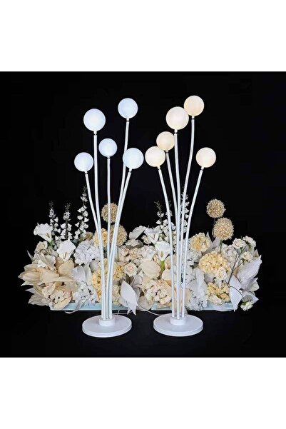 OEM Lampadar Metalic Sfera Alb