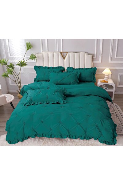 Lenjeria Pufoasa Duvet Cover Set with Pleated and ruffles