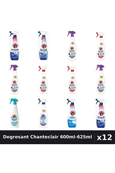 Chanteclair Set 12 Degresant Universal 600ml-625ml - 8 Arome, Anticalcar, Det...