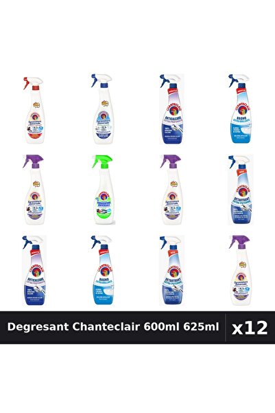 Chanteclair Set 12 Degresant Universal 600ml-625ml - 8 Arome Asortate Curatenie