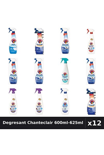 Chanteclair Set 12 Degresant Universal 600ml-625ml - 8 Arome, Anticalcar, Det...