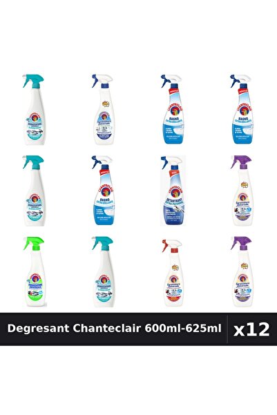 Chanteclair Set 12 Degresant Universal 600-625ml - 7 Arome, Anticalcar, Detar...