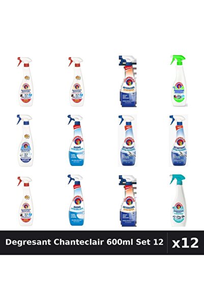 Chanteclair Set 12 Degresant Universal 600-625ml - Marsilia, Lămâie, Bicarbonat