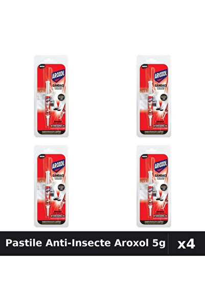 Aroxol Pachet 4 Pastile Anti-Insecte 5g - Protecție Eficientă Gandaci, Țânțari