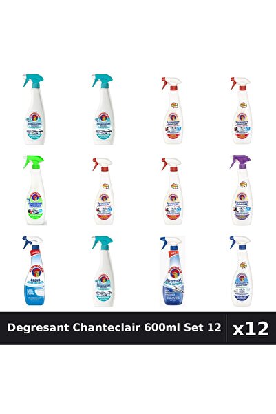 Chanteclair Set 12 Degresant Universal 600-625ml - 7 Arome, Anticalcar, Detar...