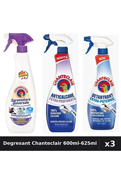 Chanteclair Set 3 Degresant Universal 600ml-625ml - Lavanda, Anticalcar, Deta...