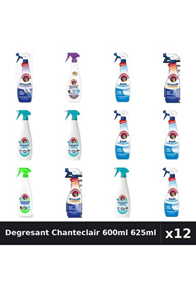 Chanteclair Set 12 Degresant Universal 600ml 625ml - Anti-Miros, Lămâie, Mosc...