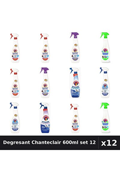Chanteclair Set 12 Degresant Universal 600-625ml - 7 Arome, Detartrant, Bicar...