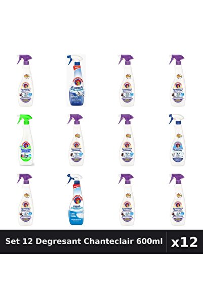 Chanteclair Set 12 Degresant Universal 600ml - Bicarbonat, Extra Puternic, Ex...