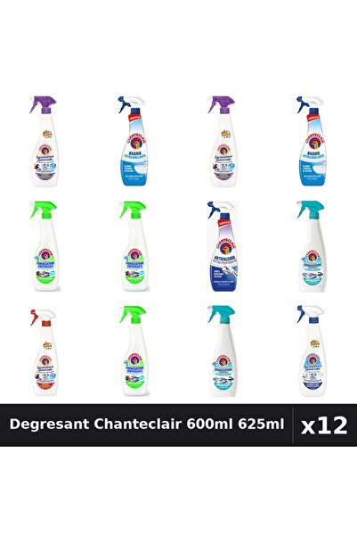 Chanteclair Set 12 Degresant Universal 600ml 625ml - 8 Arome Asortate Curatenie