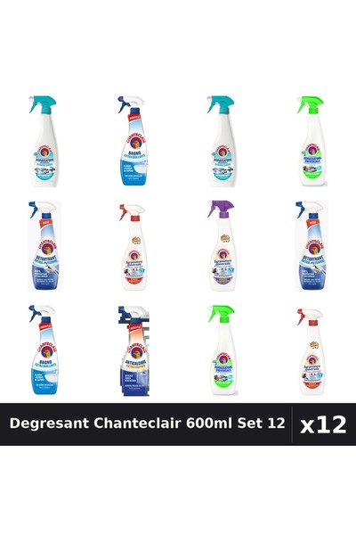 Chanteclair Set 12 Degresant Universal 600-625ml - Anti-Miros, Lamaie, Marsil...