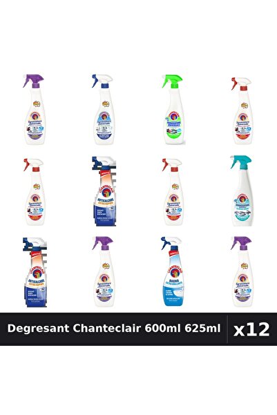 Chanteclair Set 12 Degresant Universal 600ml-625ml - 8 Arome Asortate Curaten...