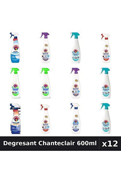 Chanteclair Set 12 Degresant Universal 600ml - 8 Arome Asortate Curatenie Casa