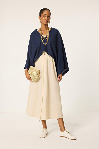 Touché Privé Elastic Waist Zipper Detail Skirt