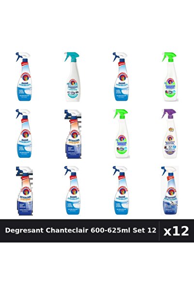 Chanteclair Set 12 Degresant Universal 600-625ml - Anticalcar, Lămâie, Lavand...