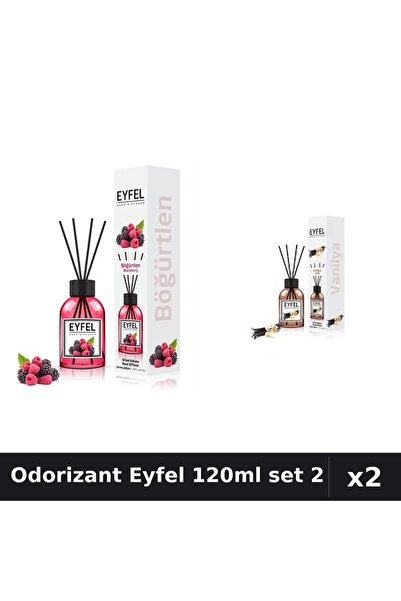 Eyfel Set 2 Odorizant Camera Betisoare 120ml - Fructe Pădure, Vanilie