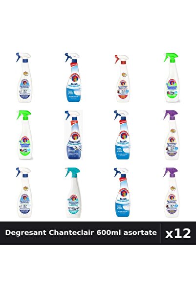 Chanteclair Set 12 Degresant Universal 600-625ml - 8 Arome, Anticalcar, Detar...