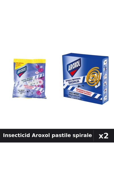 Aroxol Set 2 Insecticid Pastile Spirale Anti-Insecte - 10 buc + 20 bucati
