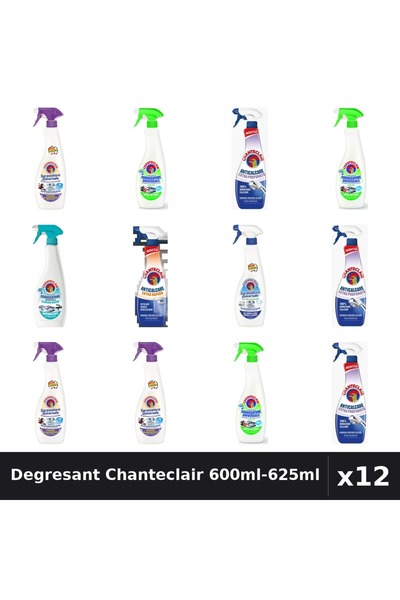 Chanteclair Set 12 Degresant Universal 600ml-625ml - 7 Arome, Anticalcar, Bic...