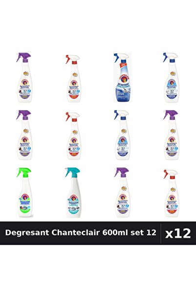 Chanteclair Set 12 Degresant Universal 600ml - 7 Arome, Detartrant 625ml