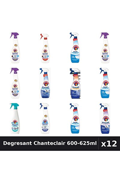 Chanteclair Set 12 Degresant Universal 600-625ml - 8 Arome, Anticalcar, Detar...