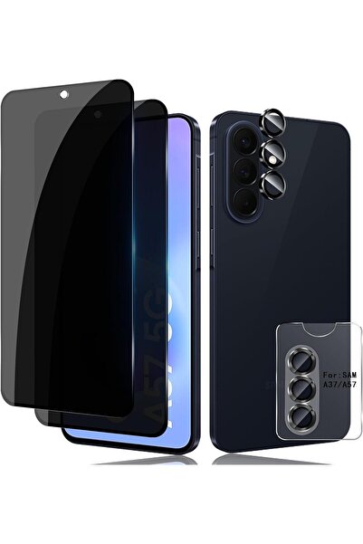 Rivor Samsung Galaxy A57 Uyumlu Hayalet Ekran Koruyucu 9D Cam +Kamera Koruyuc...
