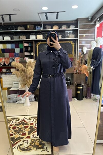 HÜMEYRA BUTİK Shoulder and Chest Lace Detailed Robe