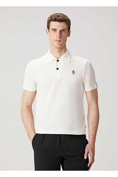 MONCLER GRENOBLE Beyaz Polo Yaka T-shirt