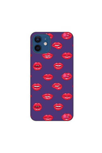OEM Husa compatibila cu Apple iPhone 12 Silicon Gel Tpu Model Buze Pattern