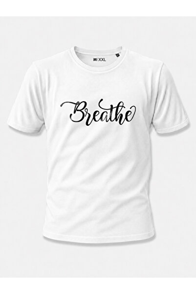 North Whiskers "Breathe" Printed 100% Cotton Navy Blue Minimalist T-Shirt